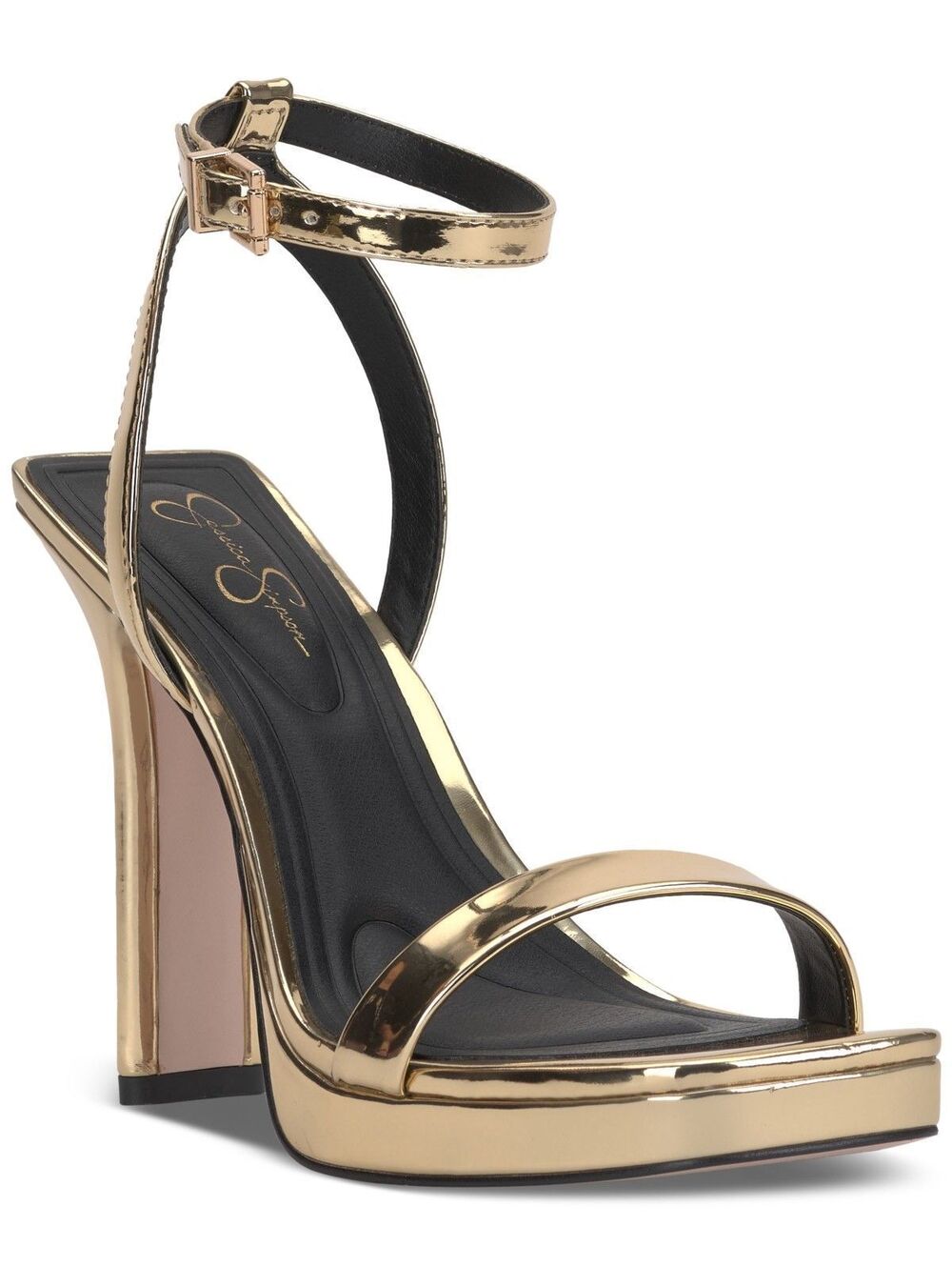 Jessica Simpson Adonia Ankle Strap Sandals - Gold Metallic 8 ($89.95)
